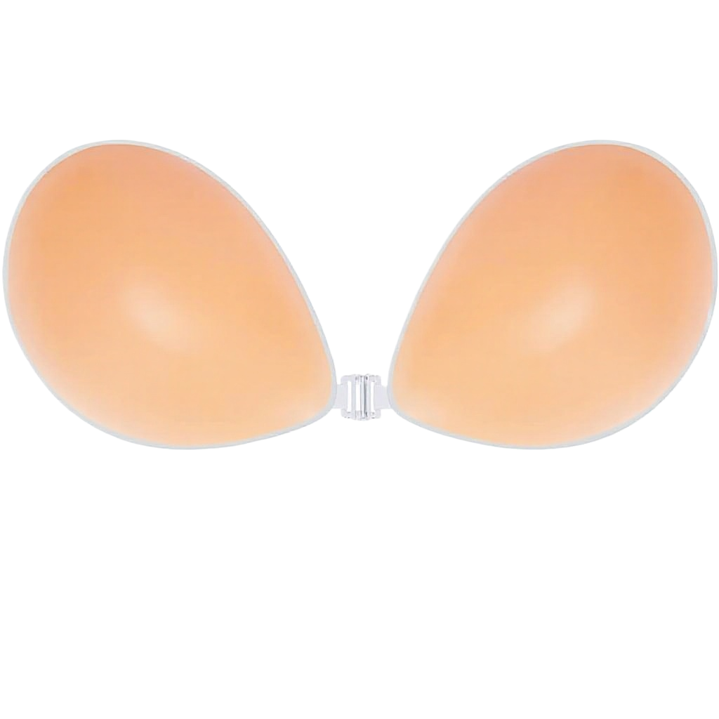 Strapless Bra Backless - 푸쉬업 무선 솔리드 실리콘 브라 재사용