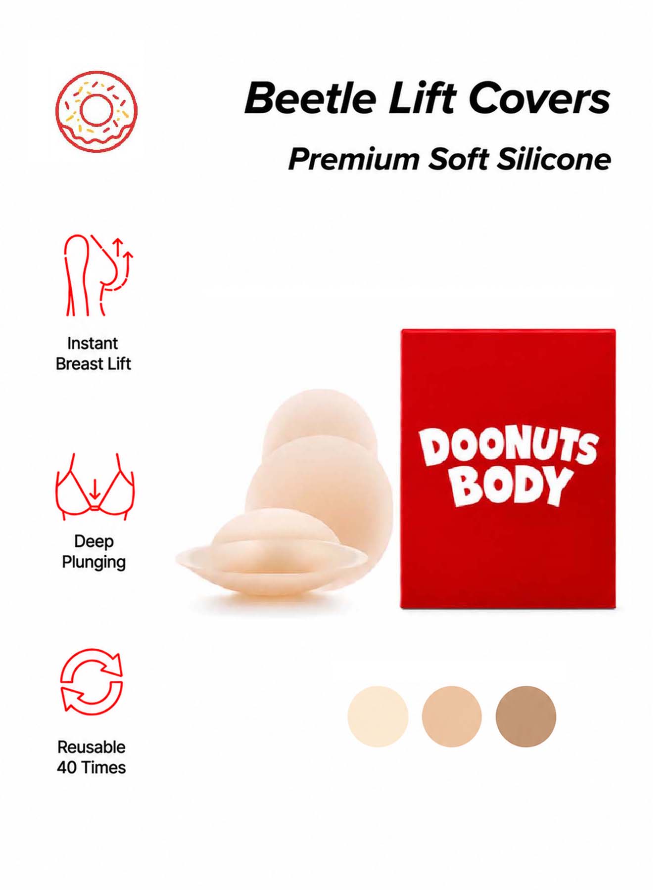 두넛(DOONUTS) 투명 가슴 리프트 패치, 재사용  - Nipple Cover Pasties 리뷰 및 가격